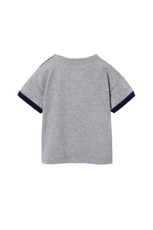 T-shirt in jersey di cotone grigio chiaro GUCCI KIDS | 548140XJGY31151